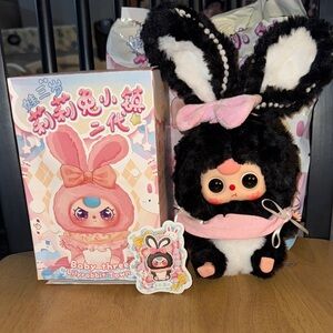 Baby Three Lily Rabbit Town V2 Black and Pink Bunny pendant